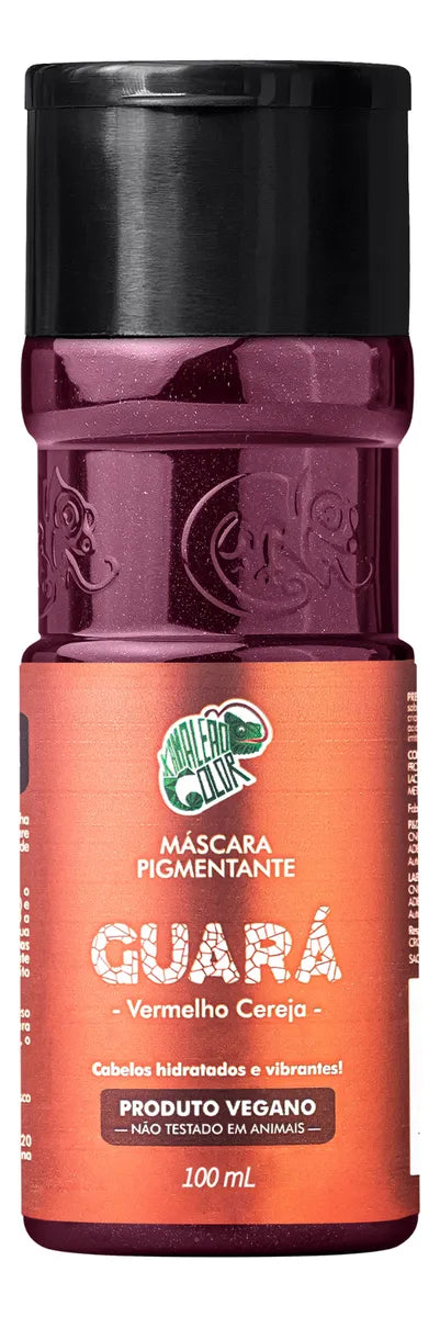 Mascarilla Vegana con Pigmento Tinte Rojo Cereza Brasileño 150ml - Kamaleão Color