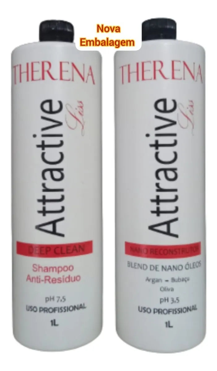 Kit Tratamiento Térmico Plancha Anti Frizz Cepillo Progresivo 2x1L - Therena