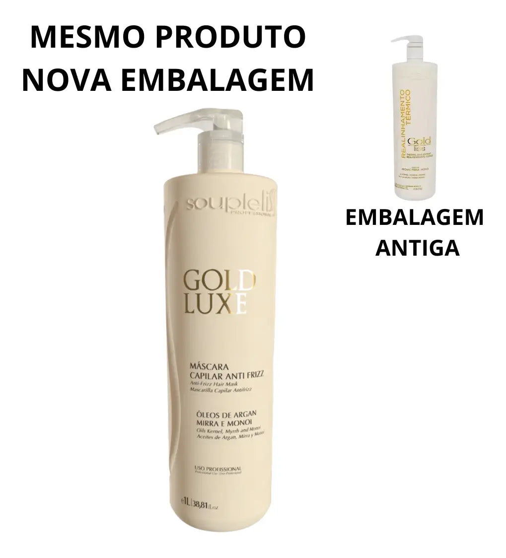 Traitement lissant restructurant capillaire Gold Free Realignment 1L - Souple Liss