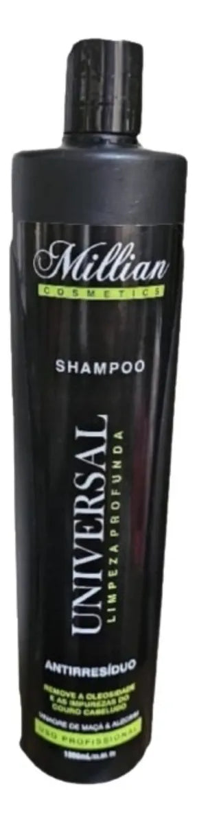 Shampooing Détox Anti-Résidus Nettoyant Profond Vinaigre de Pomme Romarin 1L - Millian