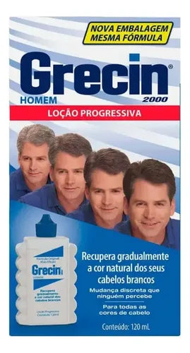 Grecin Progressive White Hair Color Treatment for Men 120ml / 4 fl oz - Grecin