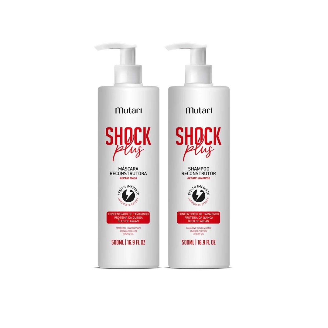 Mutari Hair Treatment Mutari Shock Plus Reconstruction Treatment Kit 2x 500ml / 2x 16.9 fl oz