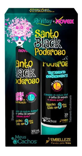 Novexvitay Home Care Set Novexvitay My Curls Santo Black Powerful Kit