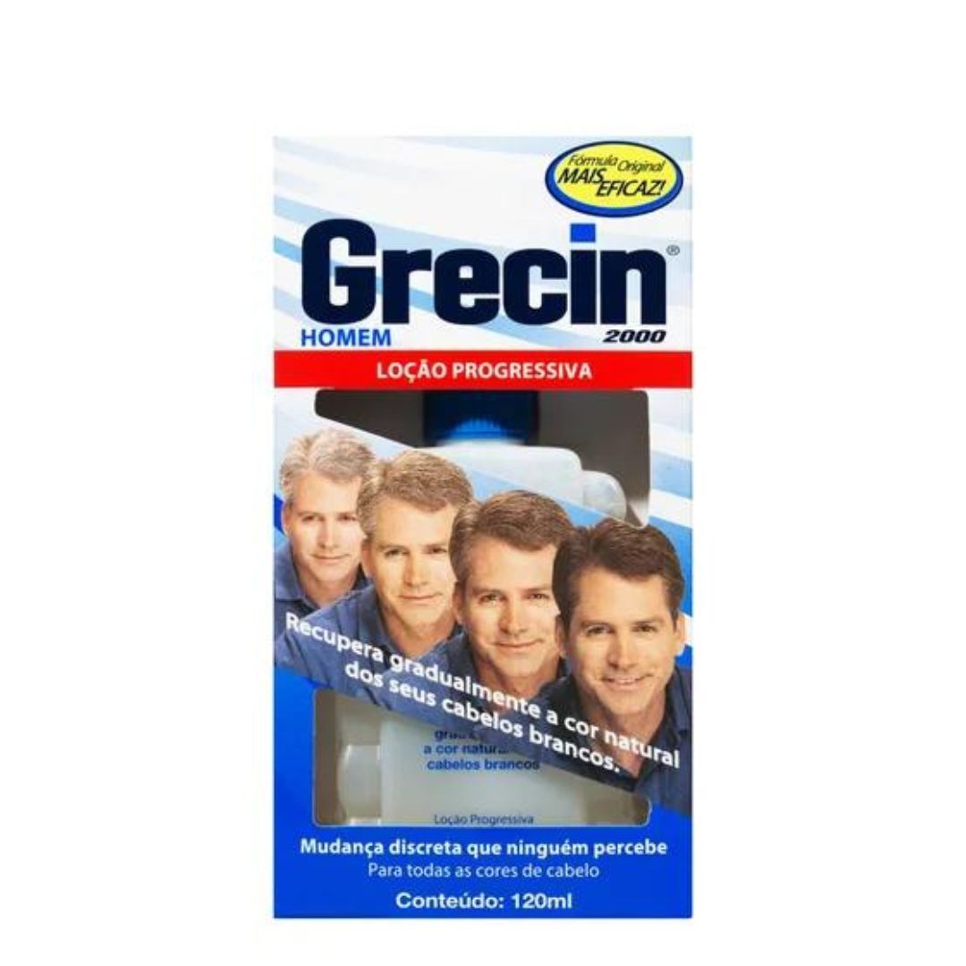 Grecin Progressive White Hair Color Treatment for Men 120ml / 4 fl oz - Grecin