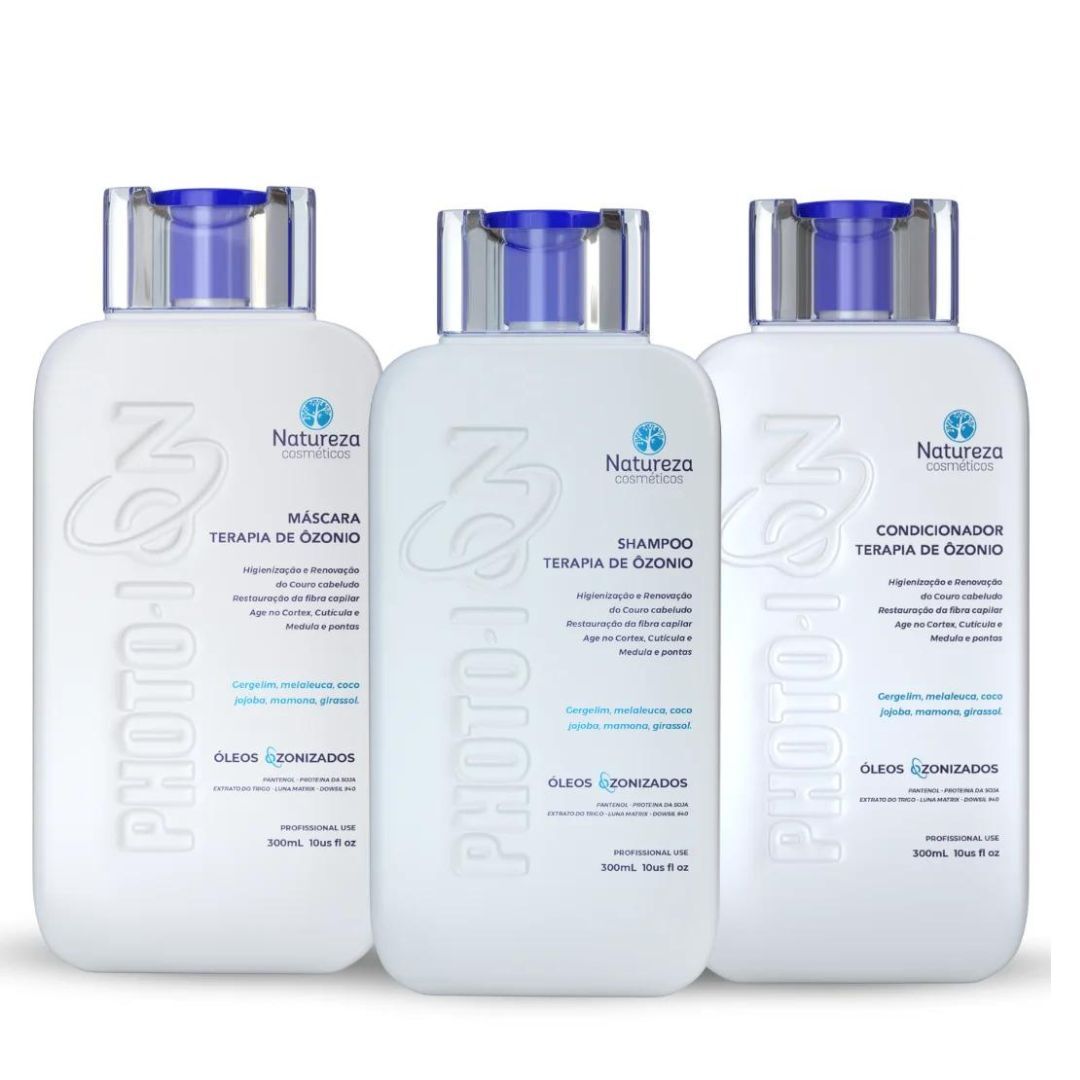 Ozone Therapy Damaged Hair Treatment Kit 3x300ml / 3x10.14 fl oz - Natureza