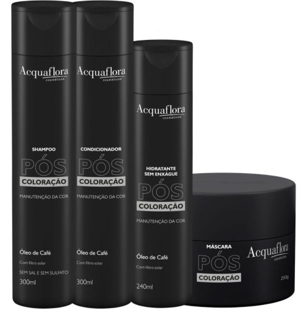 Acquaflora Hair Care Post Coloring Hair Maintenance Moisturizing Treatment Kit 4 Itens - Acquaflora
