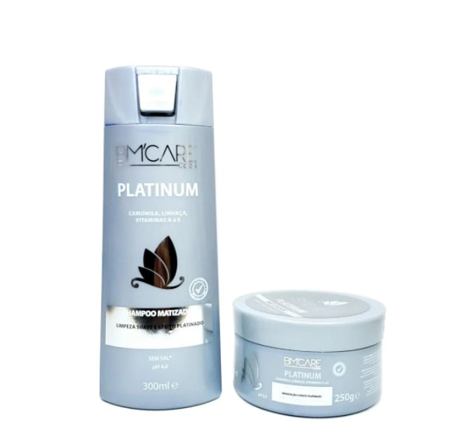 Barrominas Hair Care Kits Platinum Tinting Blond Hair Treatment Color Maintenance Kit 2 Itens - Barrominas