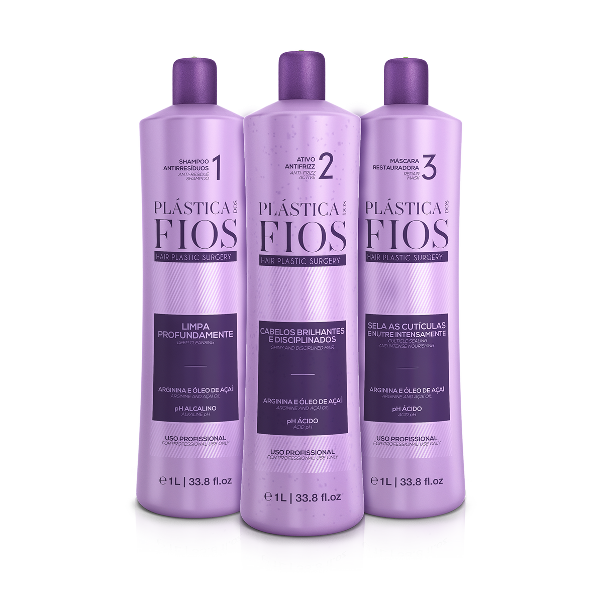 Cadiveu Hair Permanents & Straighteners Cadiveu Plastica dos Fios / "Hair Plastic Surgery" 3x 1L Kit - Cadiveu