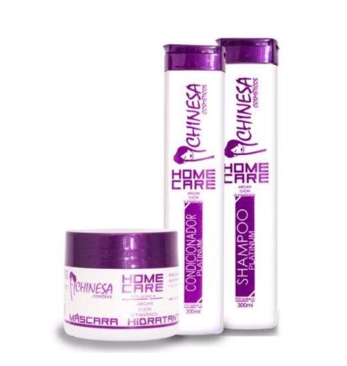 Chinesa Cosmetics Home Care Blond Hair Tinting Home Care Color Maintenance Kit 3 Itens - Chinesa Cosmetics