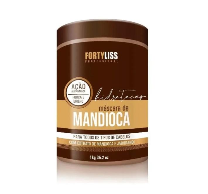 Forty Liss Brazilian Keratin Treatment Cassava Jaborandi Instant Moisturizing Strength Shine Mask 1Kg - Forty Liss