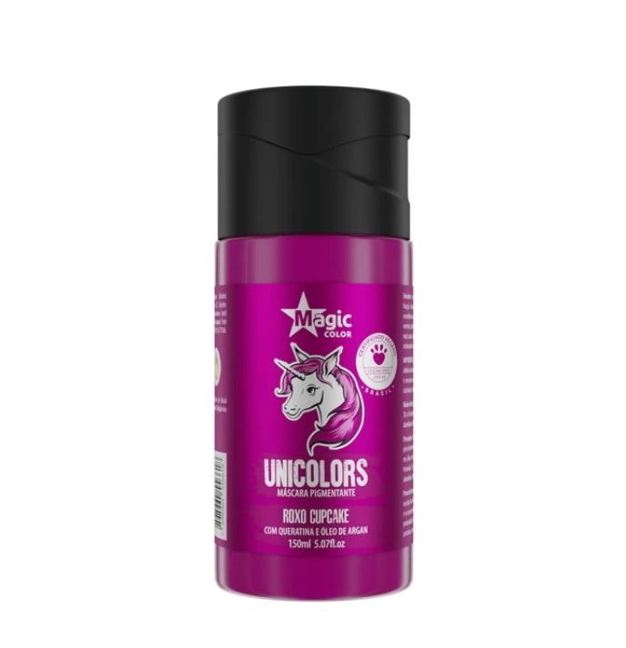 Magic Color Brazilian Keratin Treatment Unicolors Purple Roxo Cupcake Tinting Toning Pigmenting Mask 150ml - Magic Color