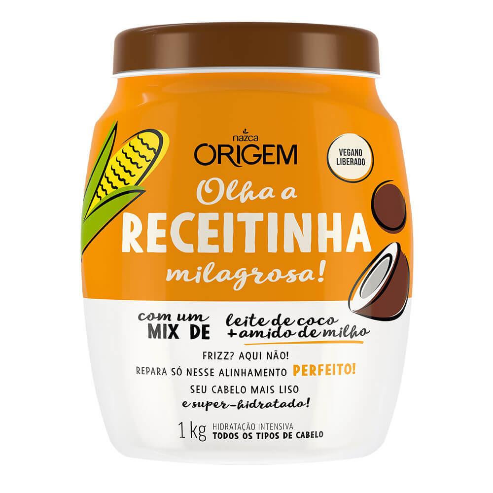 NAZCA Hair Mask Origem Moisturizing Corn Starch Coconut Vegan Anti Frizz Mask 1Kg - Nazca