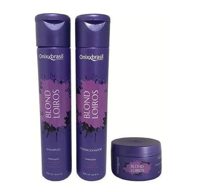 Onixx Hair Care Kits Blond Loiros Color Tinting Conditioning Hydration Maintenance Kit 4 Itens - Onixx