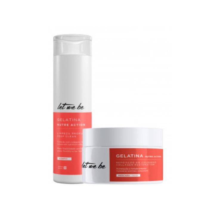 ProSalon Home Care Let Me Be Nutre Action Gelatin Collagen Replacement Hair Kit 2 Itens - ProSalon
