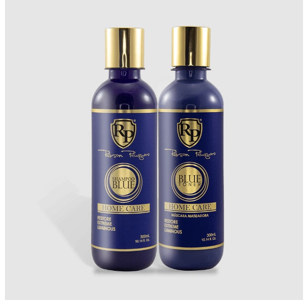 Robson Peluquero Home Care Brazilian Treatment Blue Home Care Mask Toning Kit 2 Products - Robson Peluquero