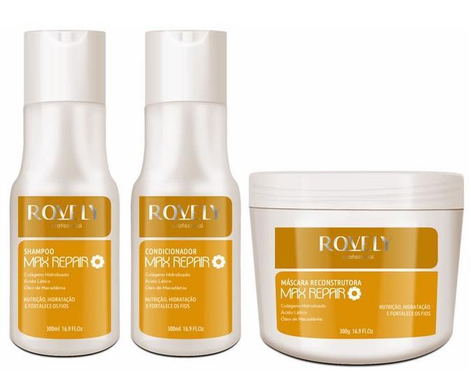 Professional Max Repair Home Care Mantenimiento Tratamiento Capilar Kit 3x 300 - Rovely