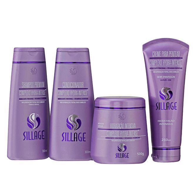 Sillage Home Care Hydra-Intense Damaged Hair Recovery Hydrovance Treatment Kit 4 Prod. - Sillage