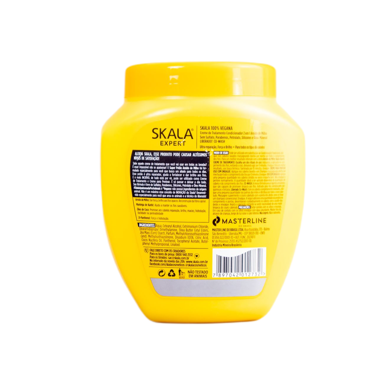 Skala Treatment Cream Amido De Milho - 2 Em 1 - Creme Para Pentear + Creme Hidratante / Cornstarch - 2 1 - Combing Cream Moisturizer + Treatment Cream - Skala