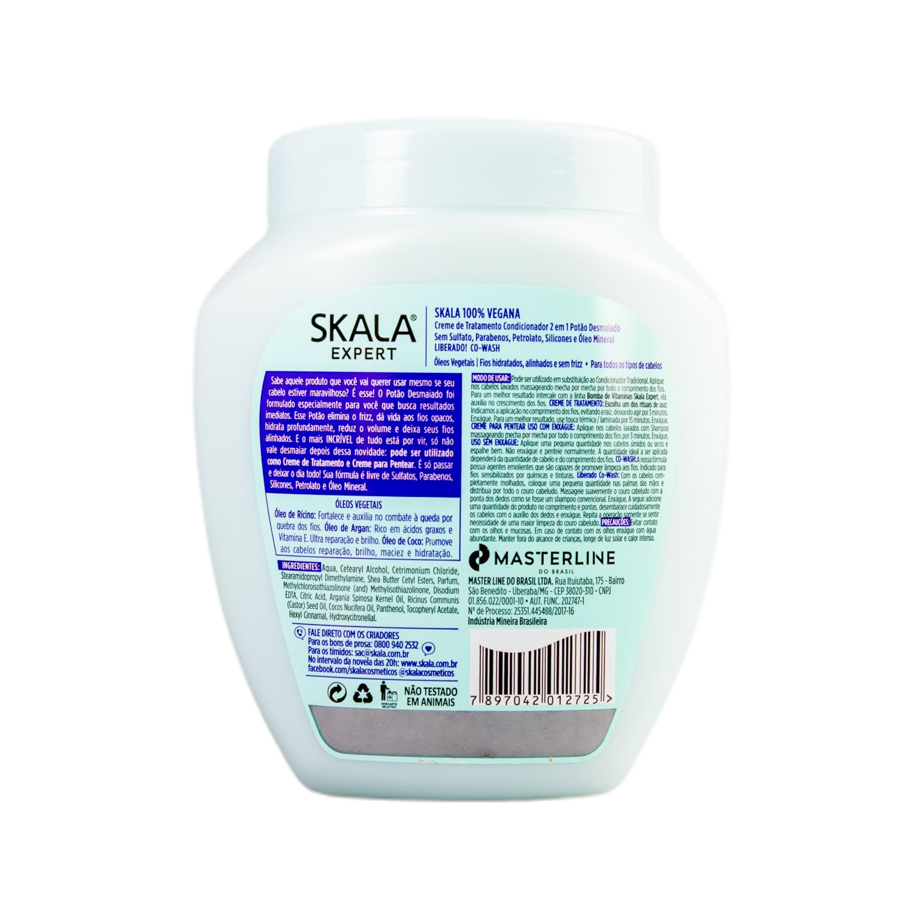Skala Treatment Cream Potão Desmaiado - 2 Em 1 - Creme Para Pentear + Creme Hidratante / Potao Fainted - 2 1 - Combing Cream Moisturizer + Treatment Cream - Skala