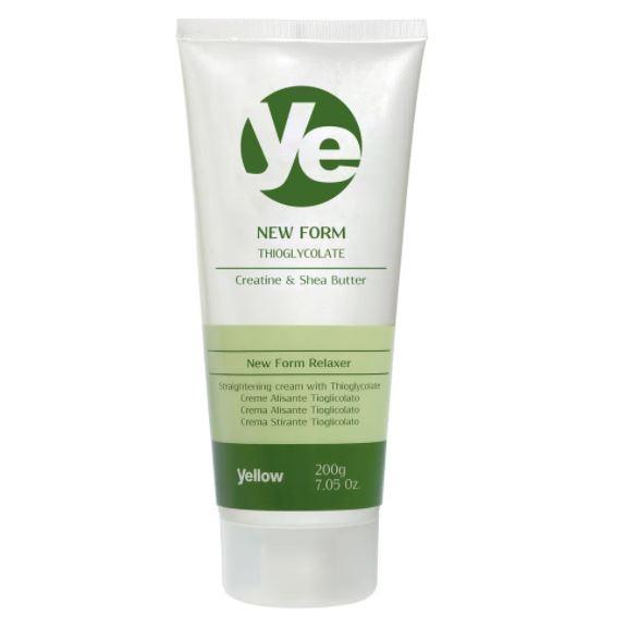 Yellow Brazilian Keratin Treatment New Form Creatine Shea Butter Thioglycolate Wavy Hair Relaxer 200g - Yellow