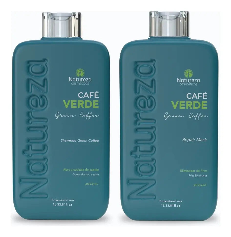 Professional Treatment Green Coffee Mint Extract Softness Shine 2x1L - Natureza