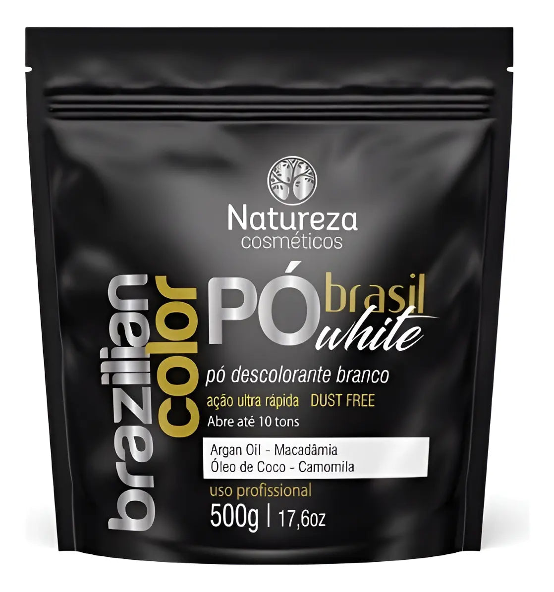 Professional White Dust Free Brazilian Color Bleaching Powder 500g - Natureza