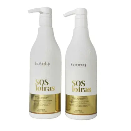 SOS Blonde Kit Tratamiento Reparador Fortalecedor Cabellos Decolorados 2x1 - Hobety