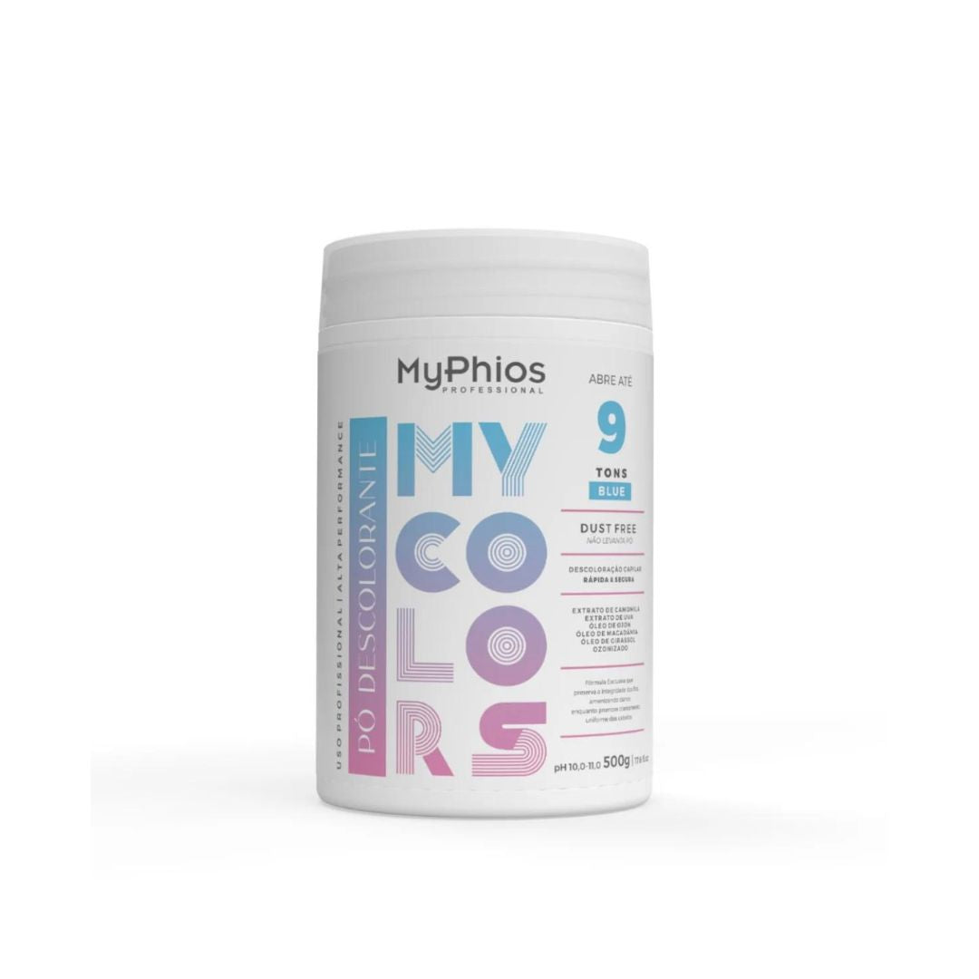 MY PHIOS Hair Color My Phios Bleaching Powder 9 Tones Hair Discoloration 500g (17.64 oz) With My Colors