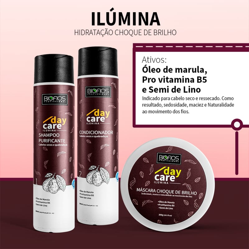 Biofios Profissional Hair Care Kits Biofios Profissional Kit Day Care Illumina (3 Products)
