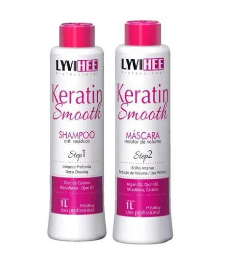 Lyvihee Brazilian Keratin Treatment Professional Keratin Smooth Progressive Brazilian Blowout Kit 2x1L - Lyvihee