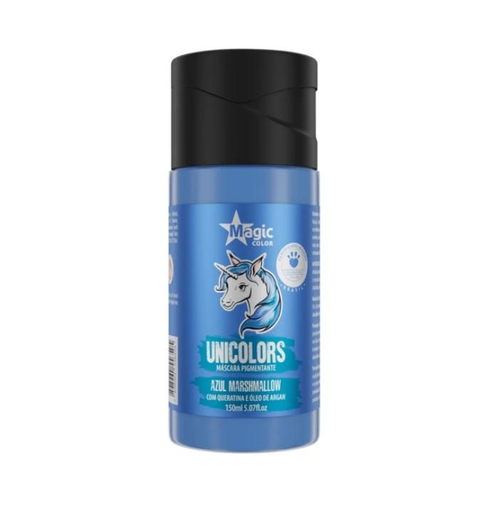 Magic Color Brazilian Keratin Treatment Unicolors Blue Azul Marshmallow Tinting Pigmenting Mask 150ml - Magic Color