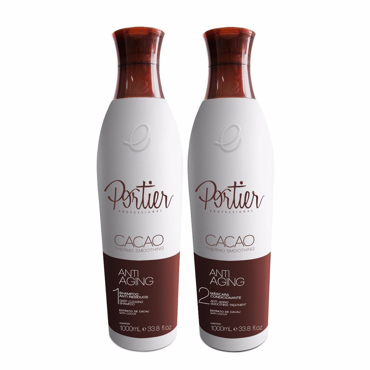 Portier Brazilian Keratin Treatment Portier Cacao Thermo Smoothing Anti Aging Kit 2x1l - Portier
