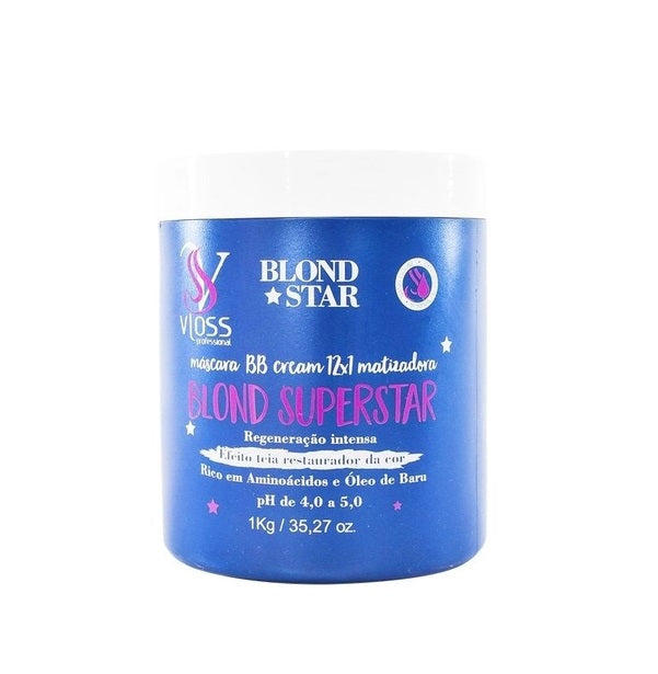 Vloss Hair Care Mask BB Cream 12 in 1  Web Effect Hair Restoration Treatment 1kg - Vloss